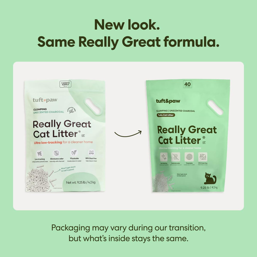Tuft & Paw tofu cat litter clumps quickly for easy scooping and disposal.