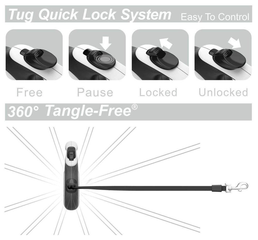 TUG 360° leash for medium-dog usage supporting safe park outings