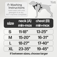 TUG dog harness back handle enables quick, supervised leash-free control in crowds