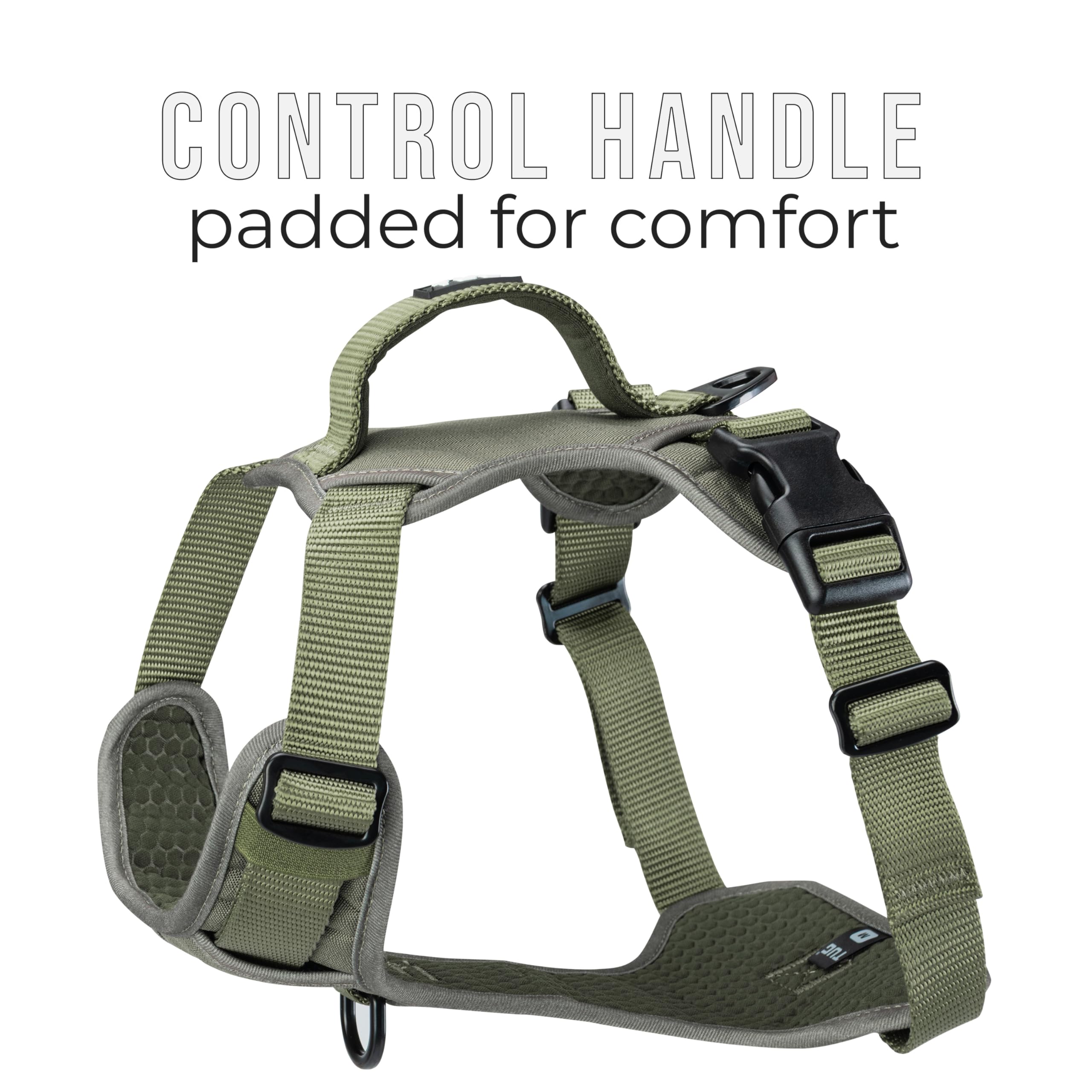 TUG dog harness durable shell stands up to active dogs during outdoor adventures