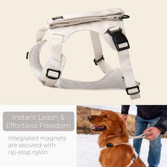 TUG Grab Harness integrated-leash design offers secure, hands-free walking.