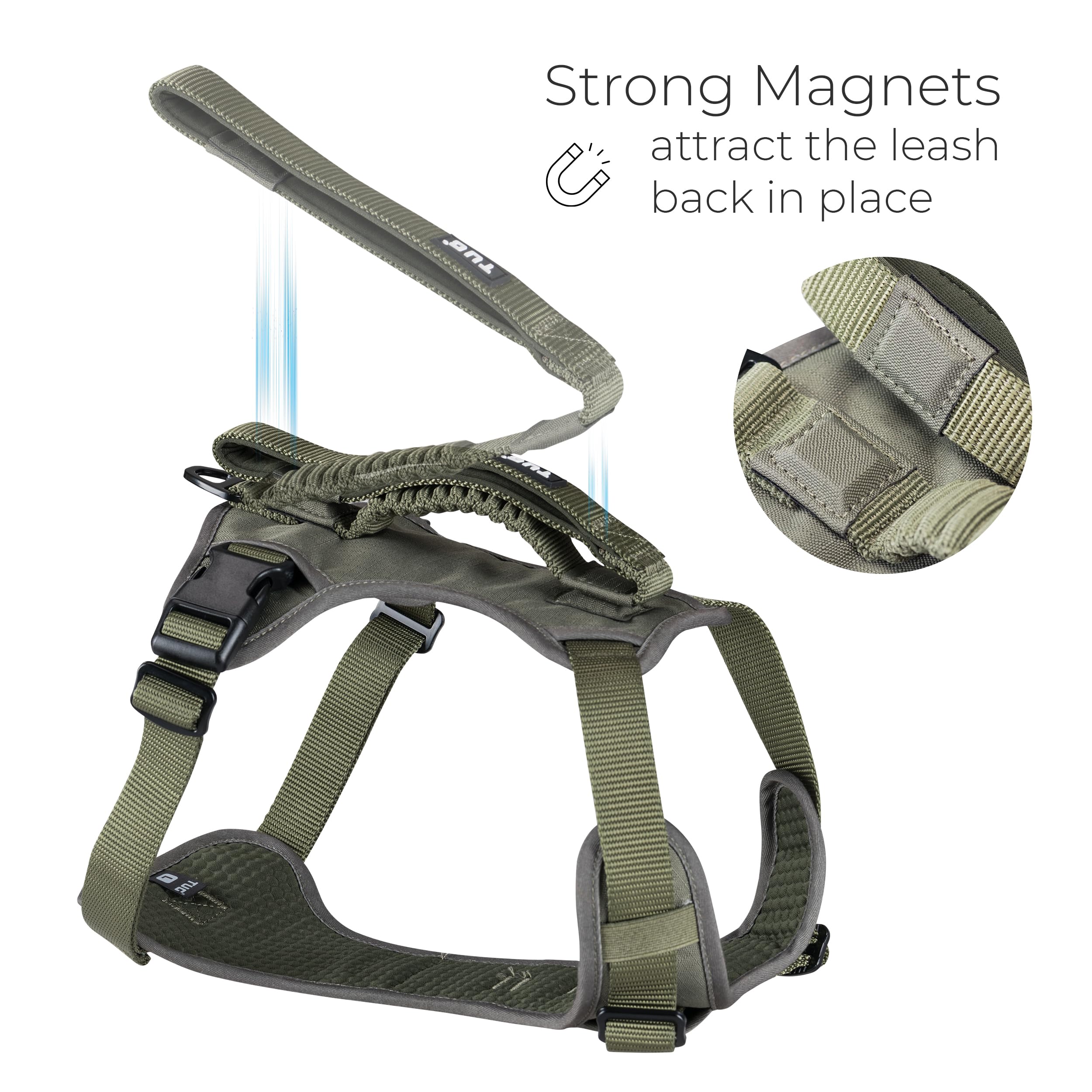 TUG Grab Harness padded-traffic-leash provides comfortable grip for swift stops during busy outings.