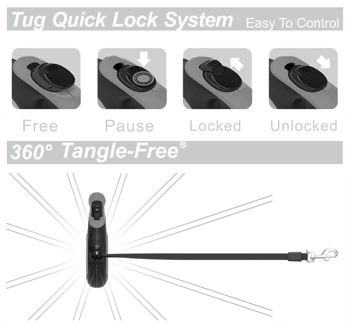 TUG internal coil supports consistent retraction.