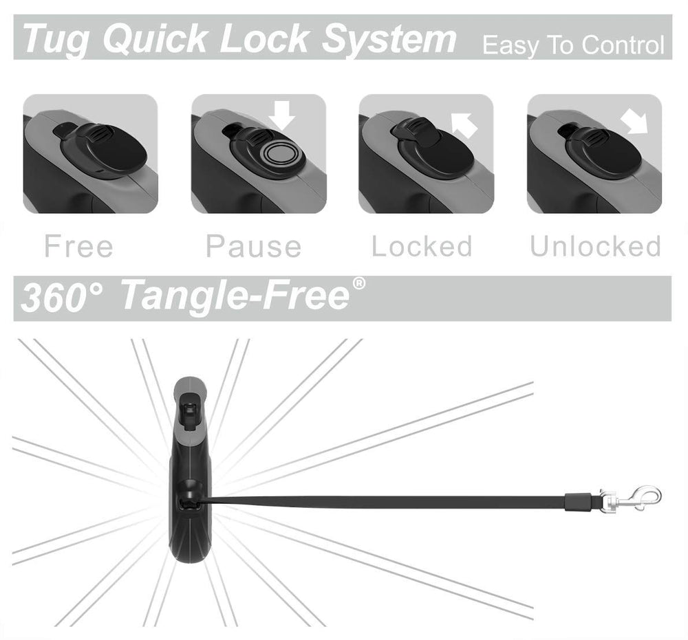 TUG large grey anti-slip handle provides secure grip on long walks.