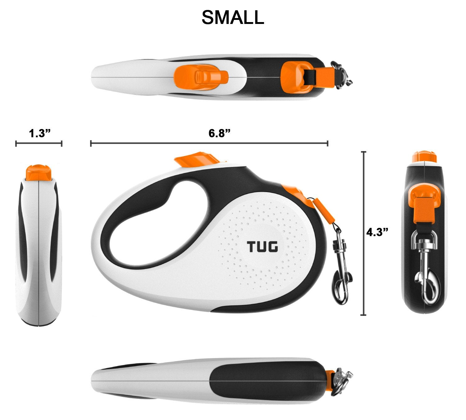 TUG one-handed brake pause lock enables quick control with the thumb.