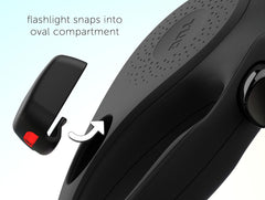 TUG Oval ergonomic grip close-up showing comfortable thumb operation.