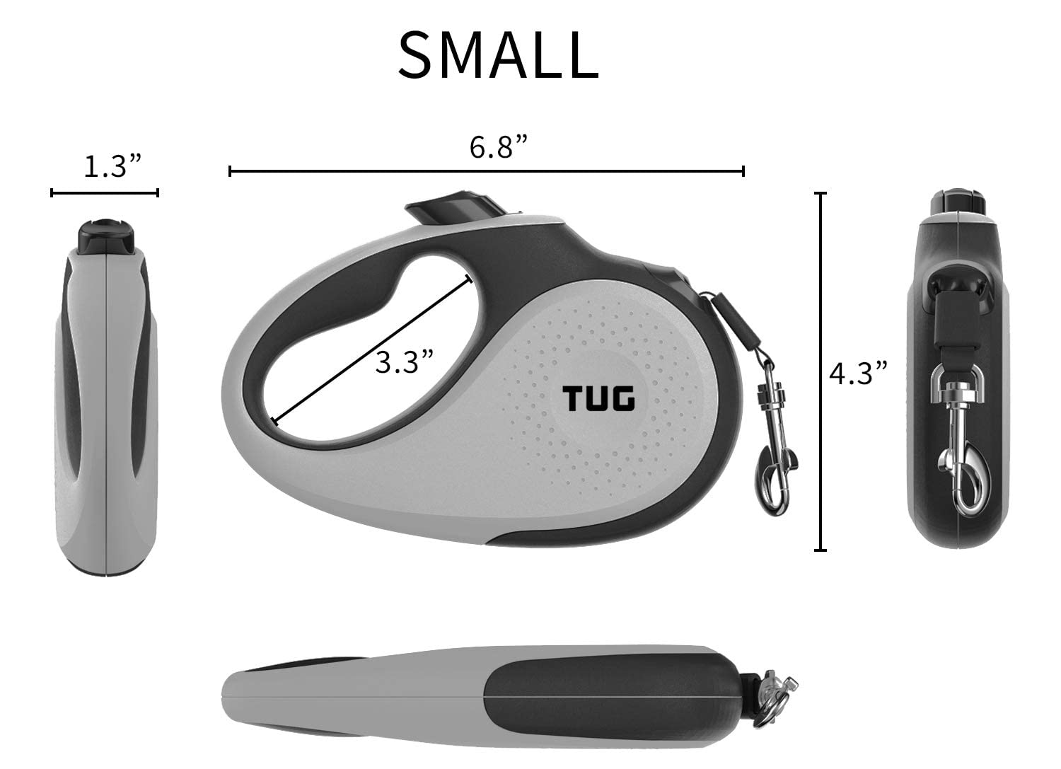 TUG waste bag dispenser attachment for easy cleanup.