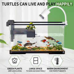 Tuhaoking turtle tank kit filter and filter balls supporting clearer water.