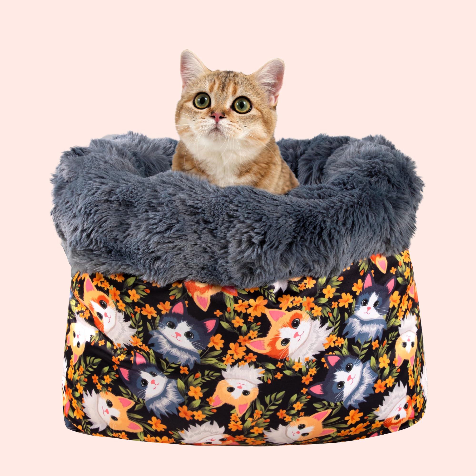 Tuiskusa cat bed cave machine-washable design simplifies cleaning and fur removal.