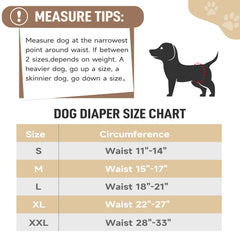 Tuiskusa dog belly bands washable design enables reuse, reducing waste and cost.