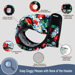 Tuiskusa dog diapers breathable material keeps your dog comfortable and chafe-free.