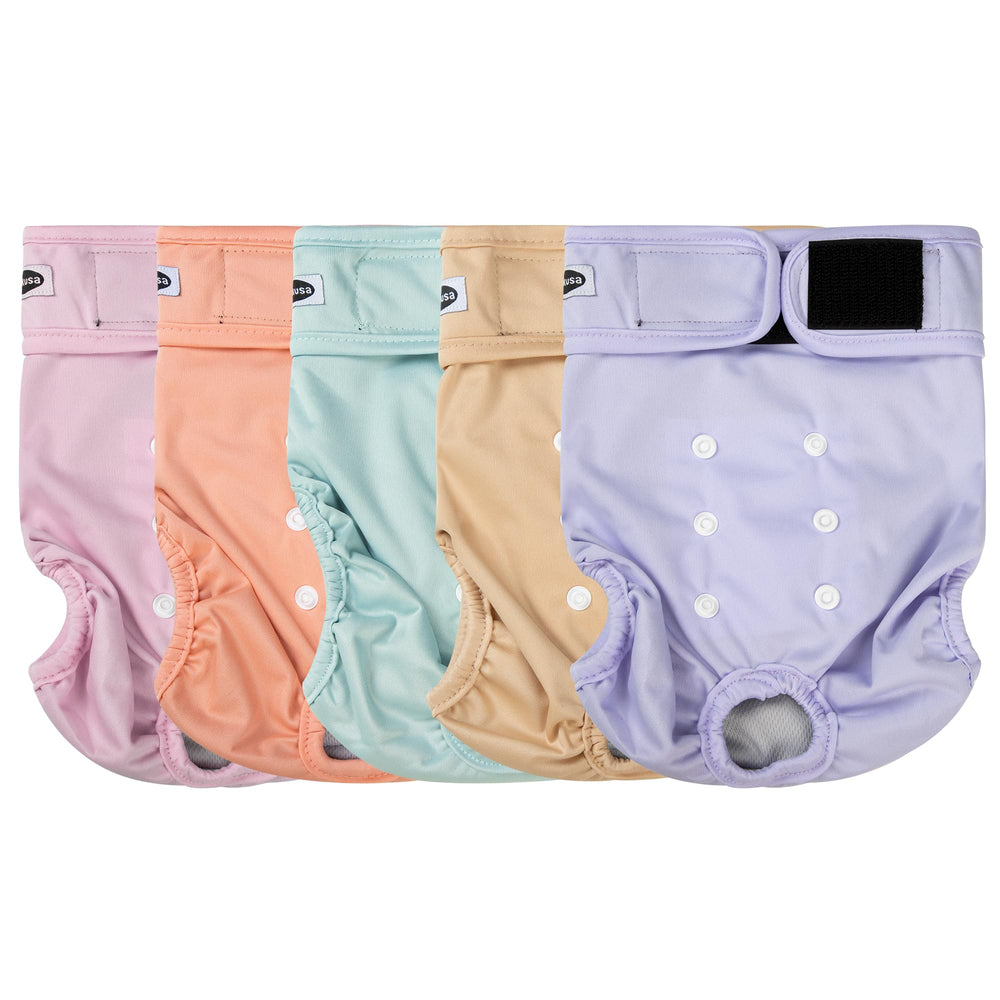 Tuiskusa dog diapers female adjustable straps provide secure, comfortable fit for daily wear.