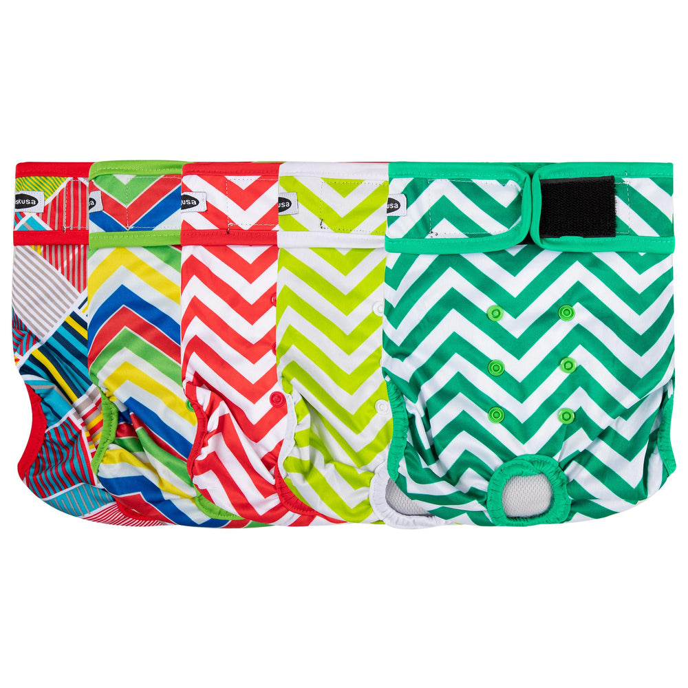 Tuiskusa dog diapers pack open shows ready-to-use reusable protection for indoor outings.