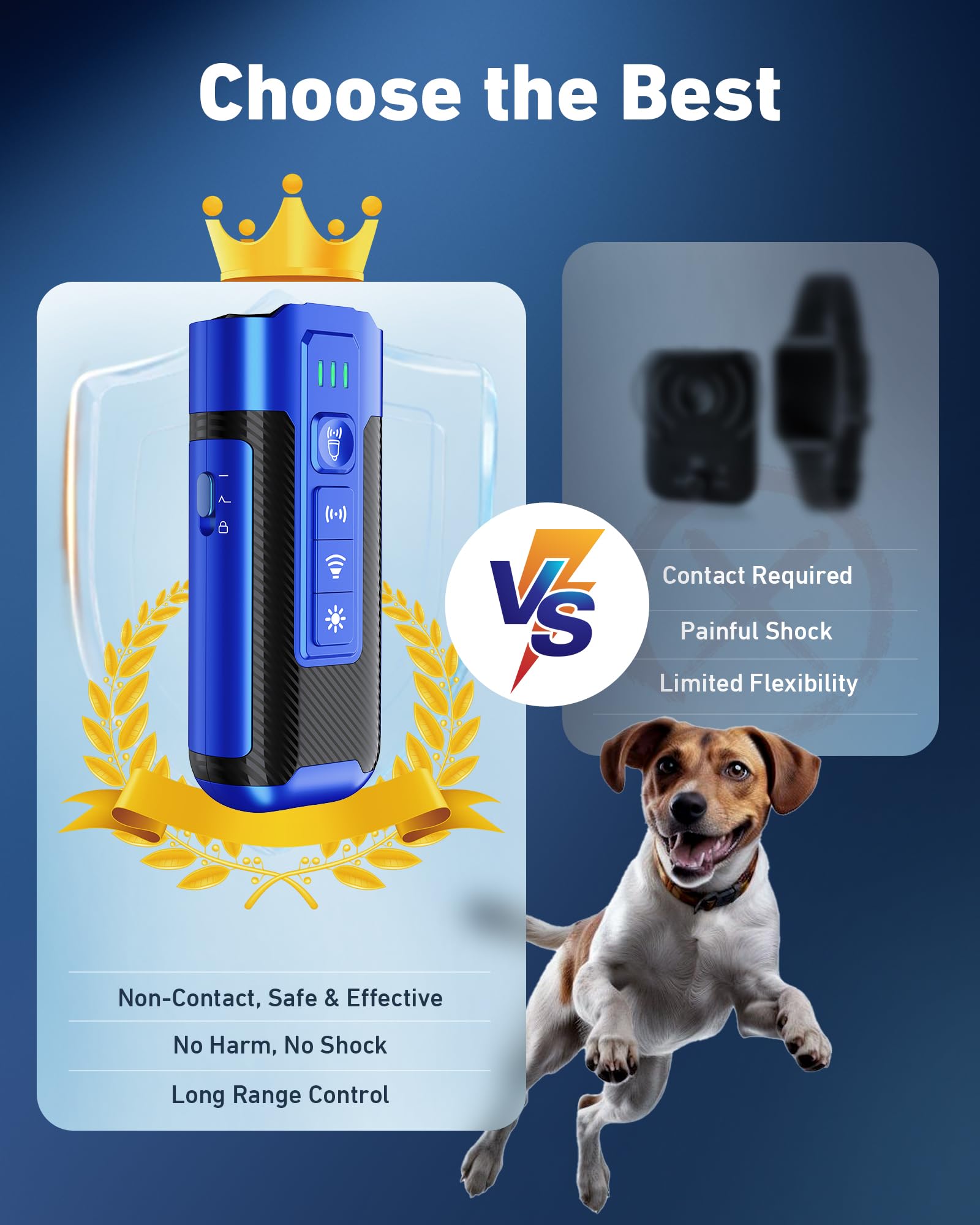 TUITUITA dog bark deterrent compact design fits easily in hand or bag
