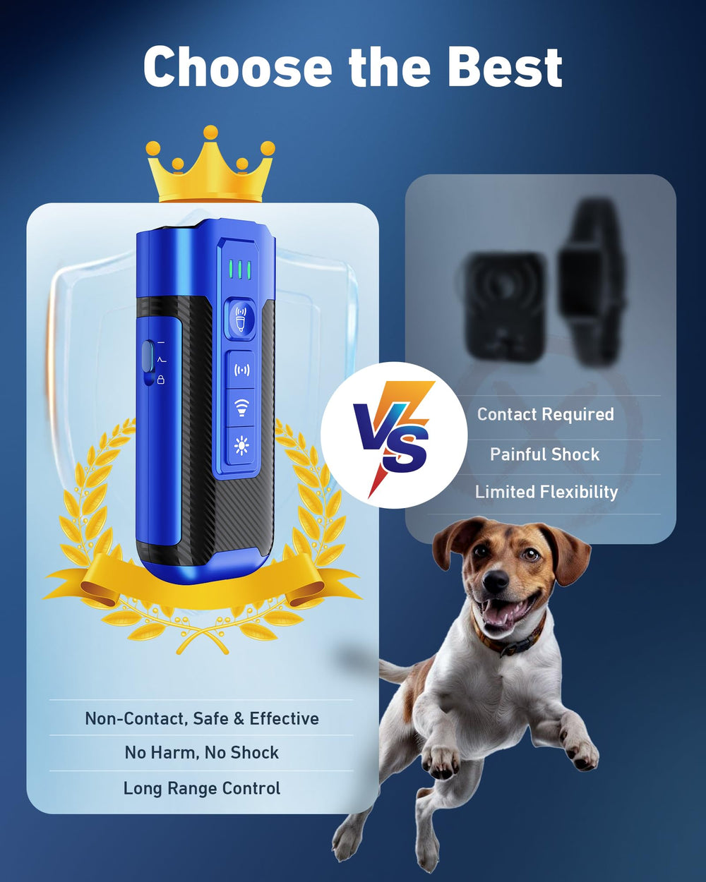 TUITUITA dog bark deterrent compact design fits easily in hand or bag