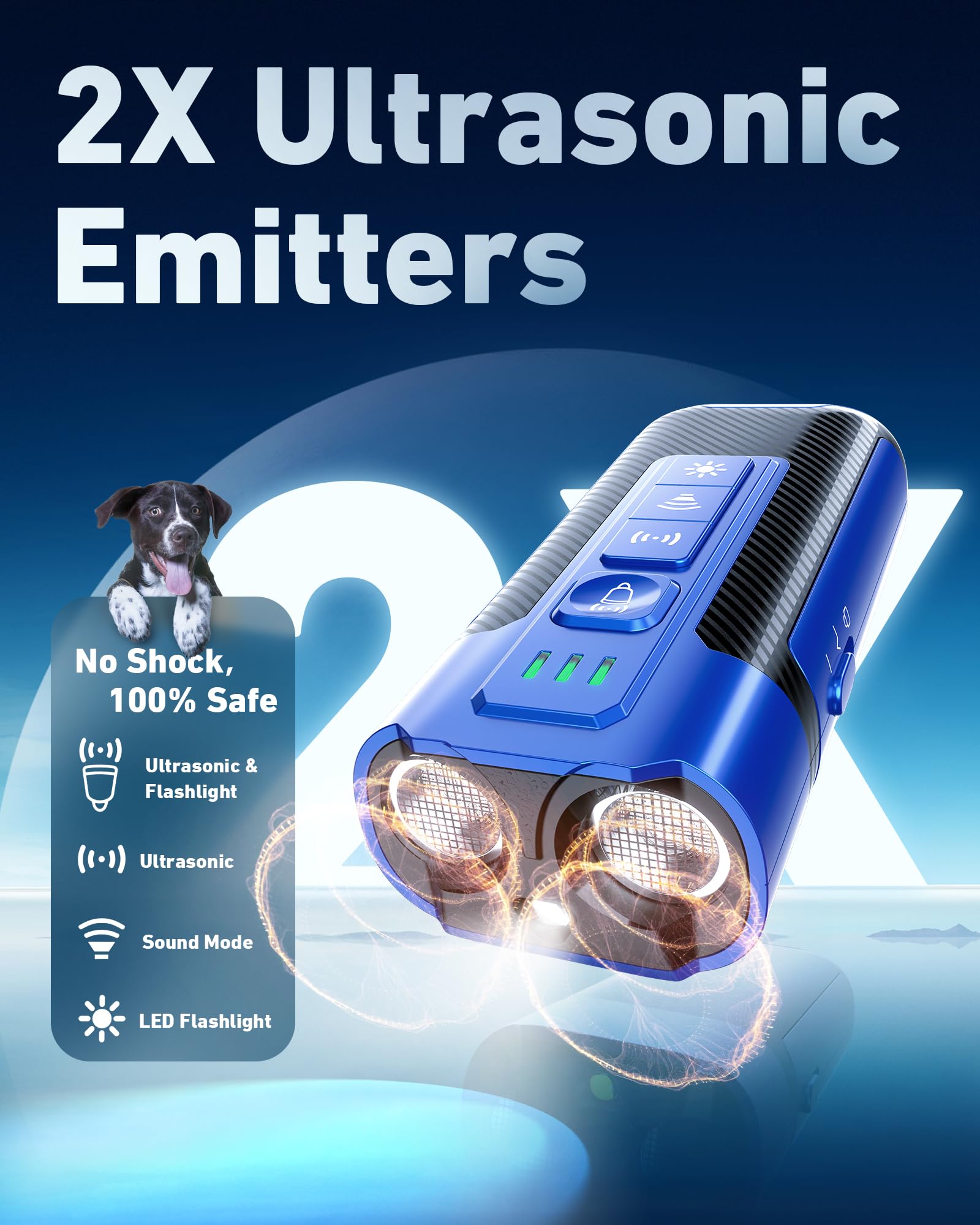 TUITUITA dog bark deterrent frequency options tailor training to dog sensitivity