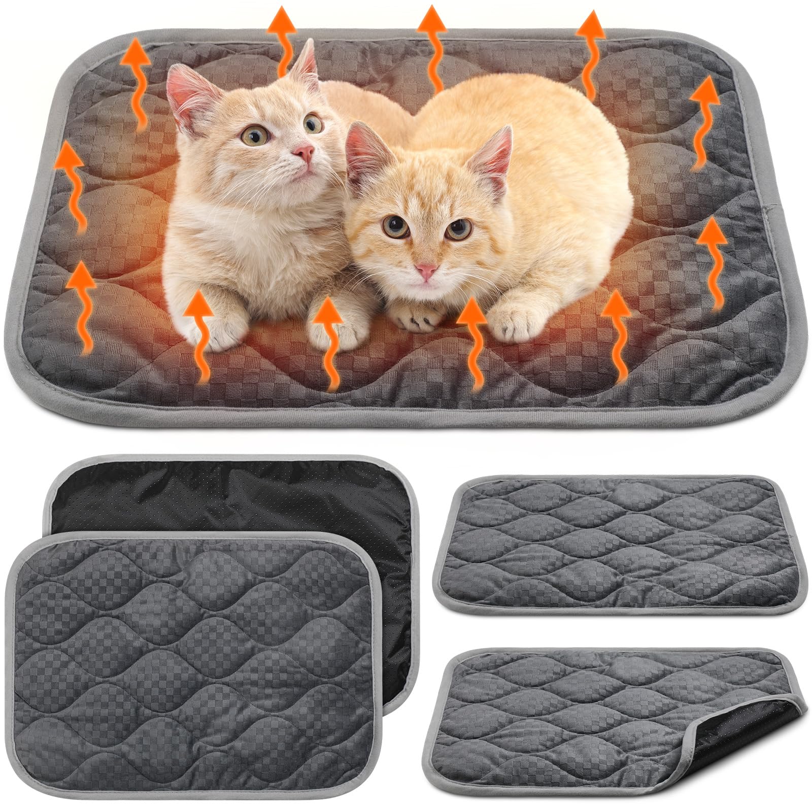 Tujoe self-warming cat mat surface close-up showing warm plush texture for cozy lounging