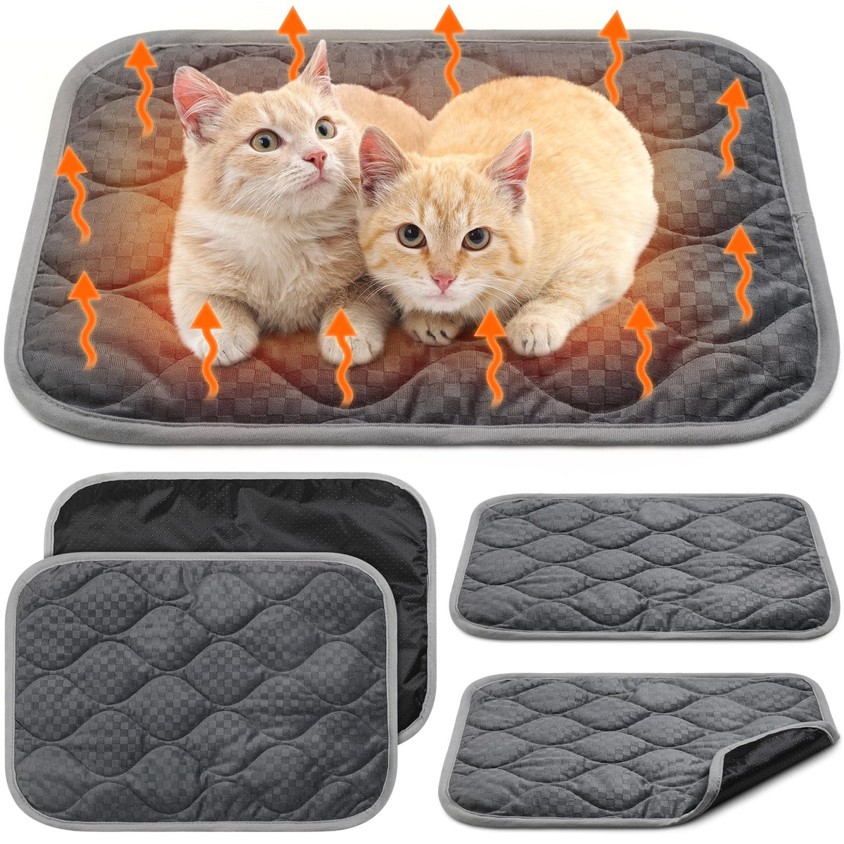 Tujoe self-warming cat mat surface close-up showing warm plush texture for cozy lounging