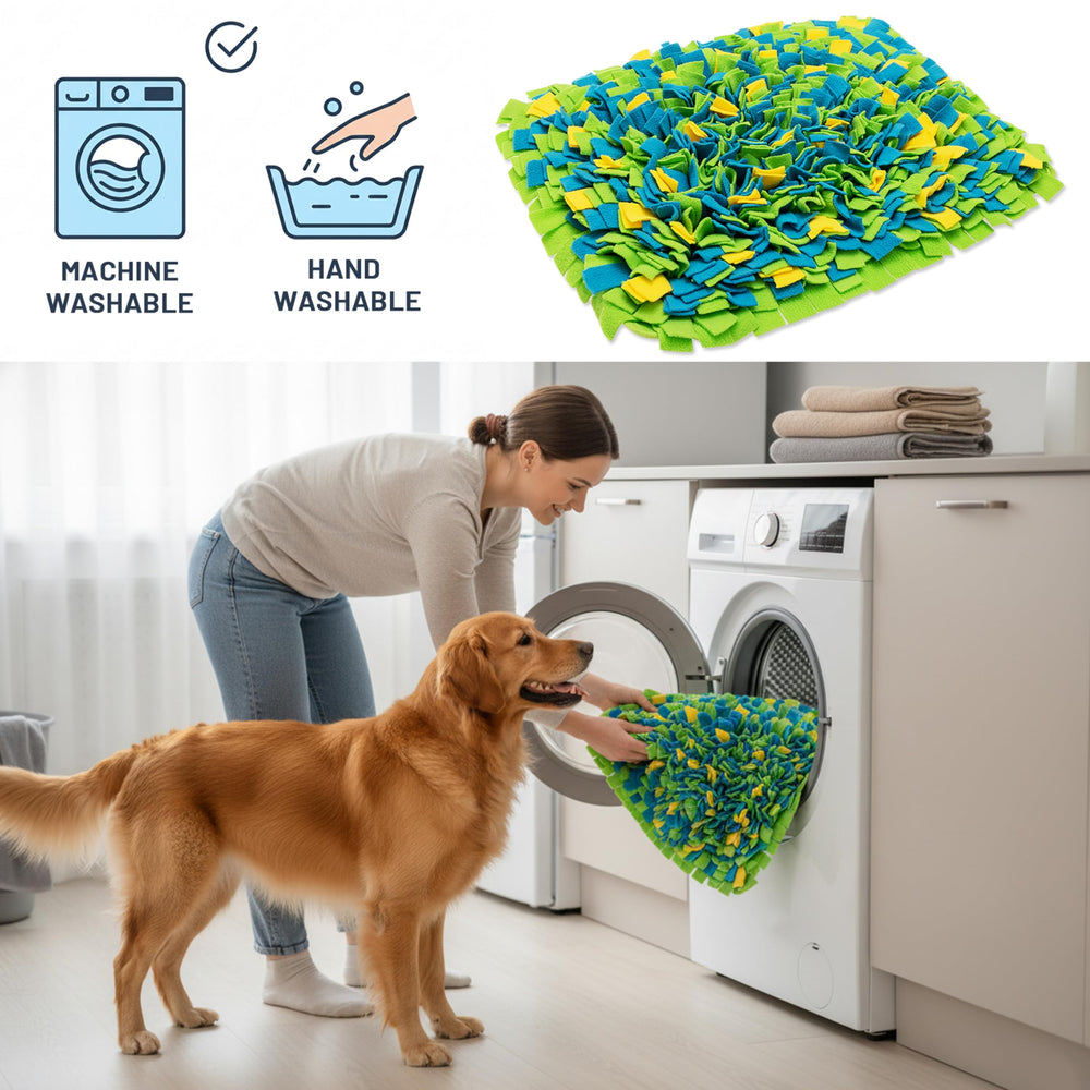 TUKOAW Snuffle Mat is machine washable for easy cleanup.