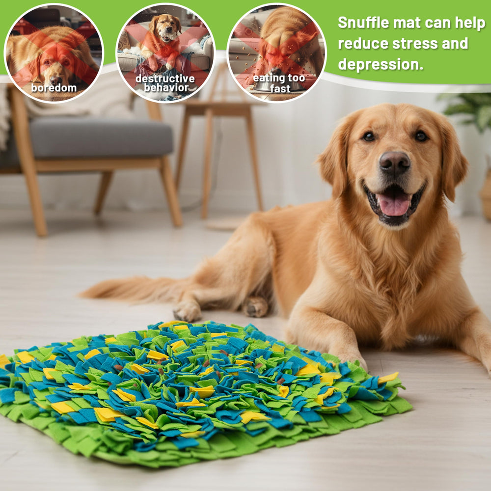 TUKOAW Snuffle Mat has a non-slip base for safe play.