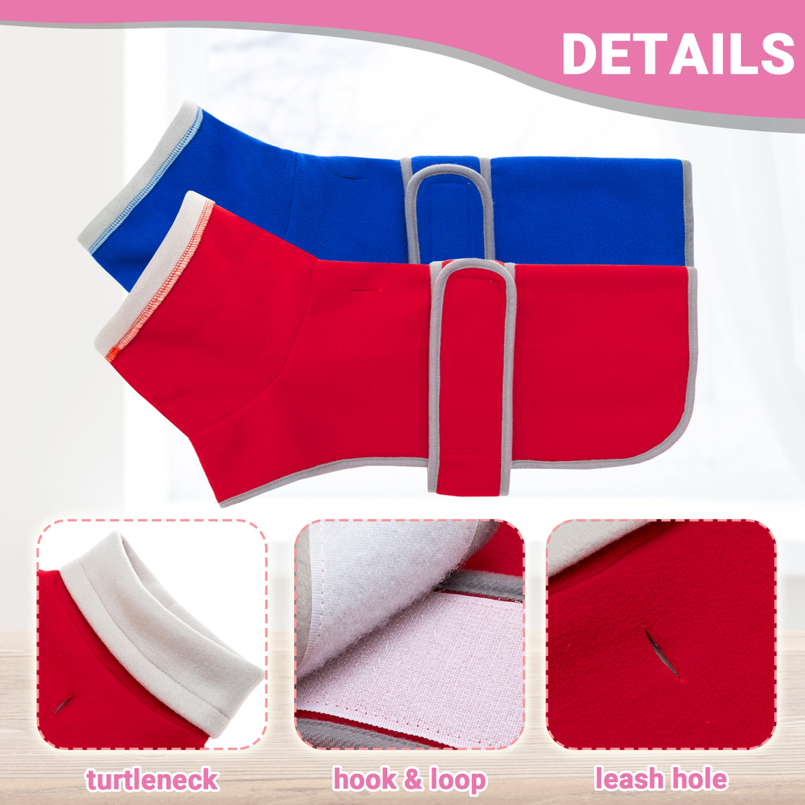 TUKOAW warm polar fleece dog coat shows plush softness and easy-care cleaning