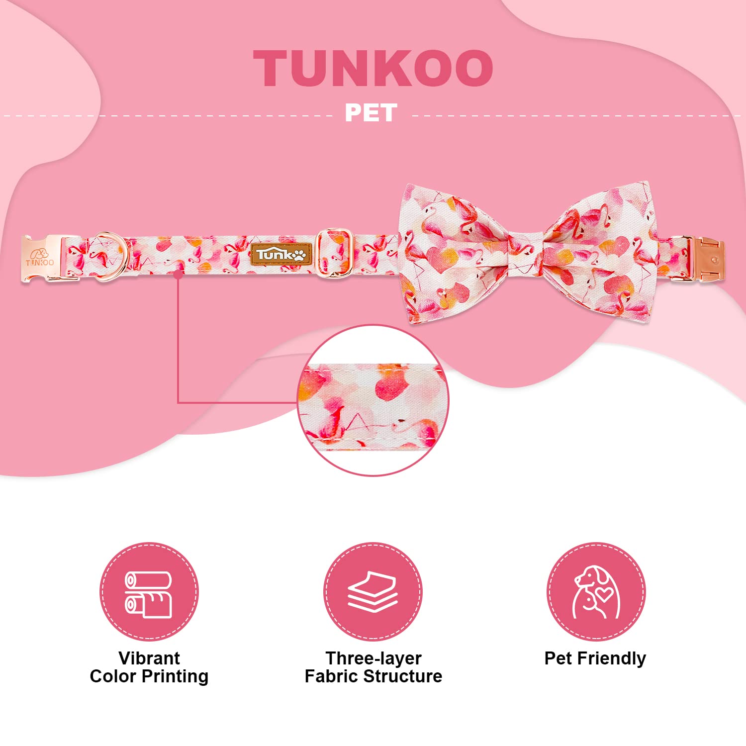 Tunkoo adjustable collar in small, medium, and large sizes for many breeds