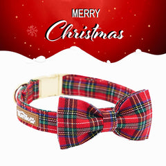 Tunkoo Christmas collar buckle closeup highlights durable metal buckle for secure walks.