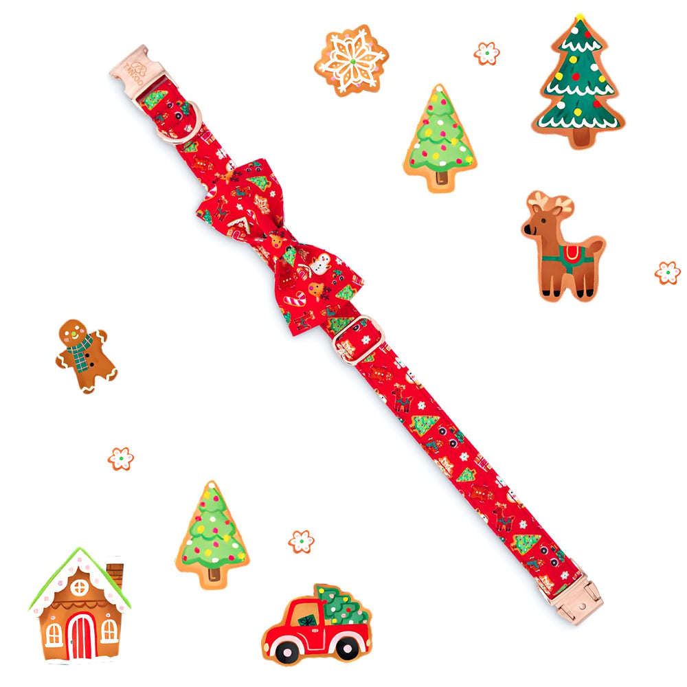 Tunkoo Christmas collar bowtie washcare detachable for easy cleaning