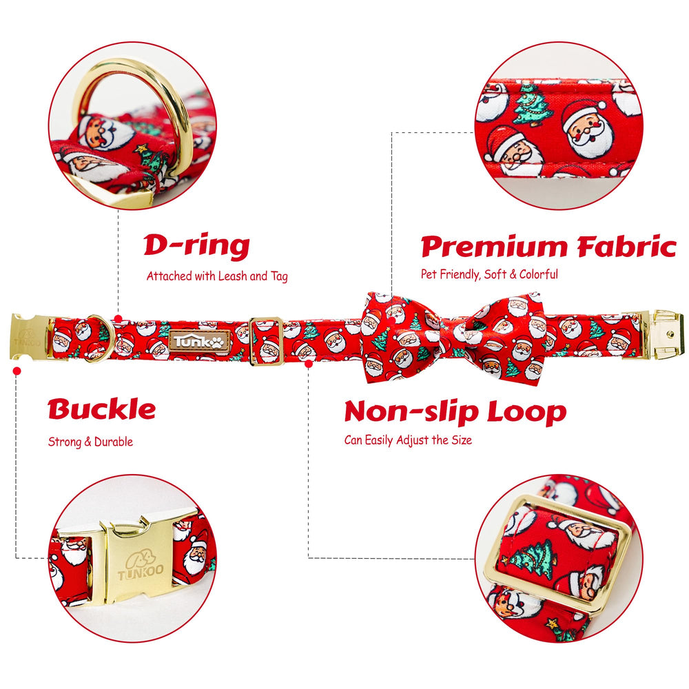 Tunkoo adjustable-strap dog collar showing customizable neck fit and comfort.