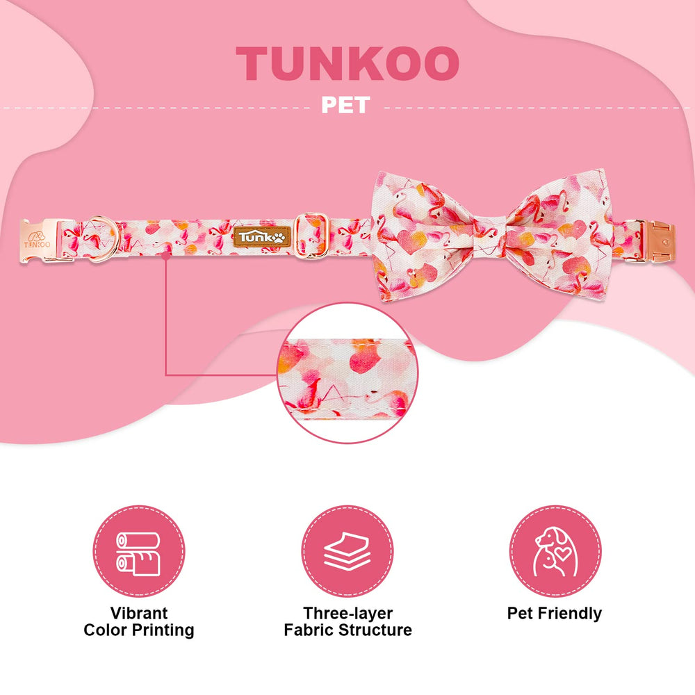 Tunkoo dog collar bright colors print stands out on daily strolls