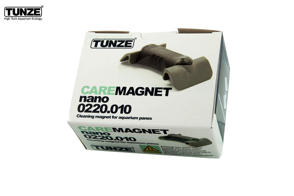 Tunze Care Magnet Nano glass compatibility image demonstrates 1/4 to 3/8 inch range.