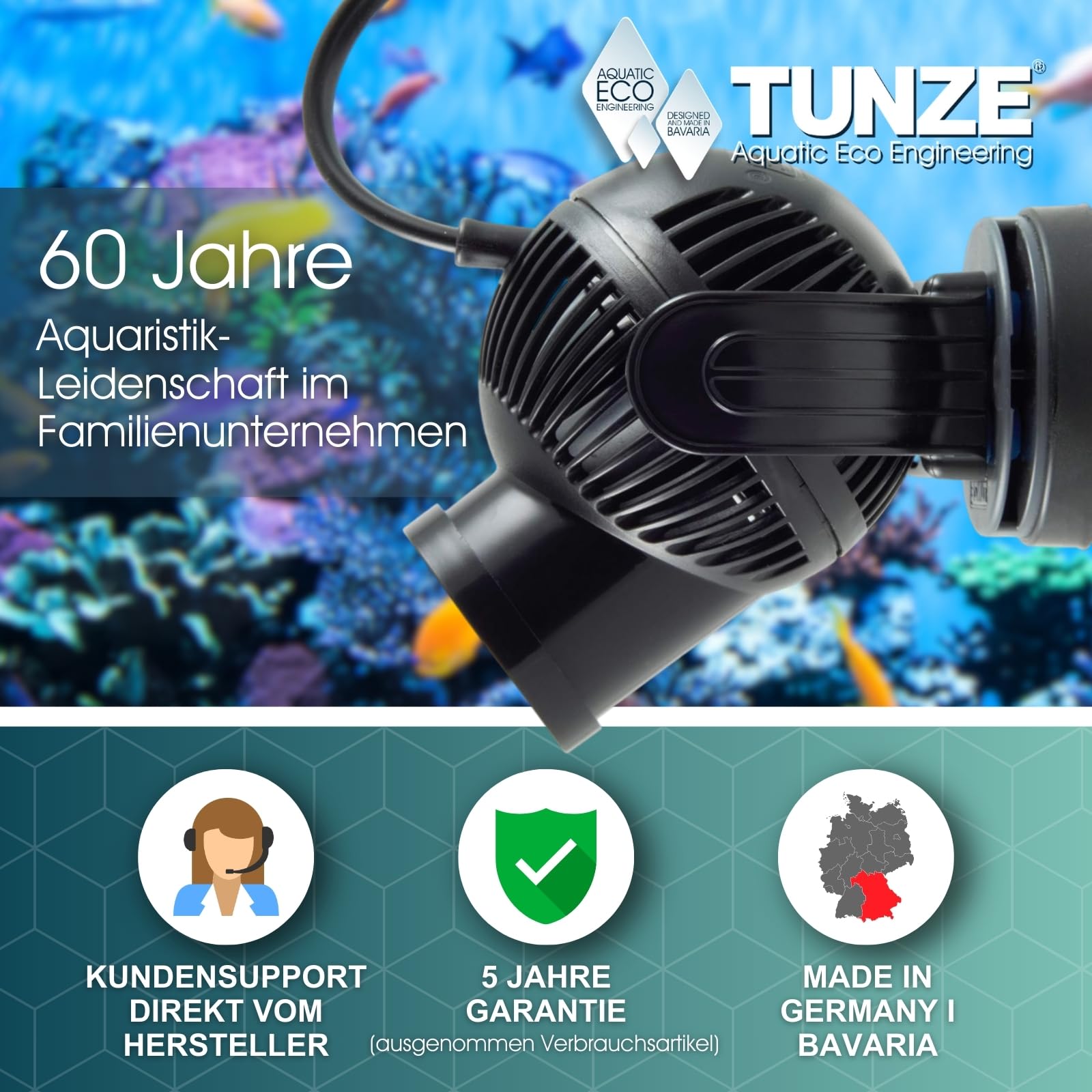 Tunze replacement metering pump DC wiring emphasizes low voltage operation flexibility