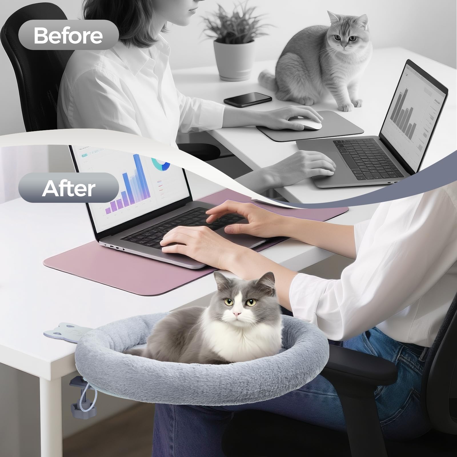 Turbosus breathable mesh and plush filling for cozy, relaxed cat lounging