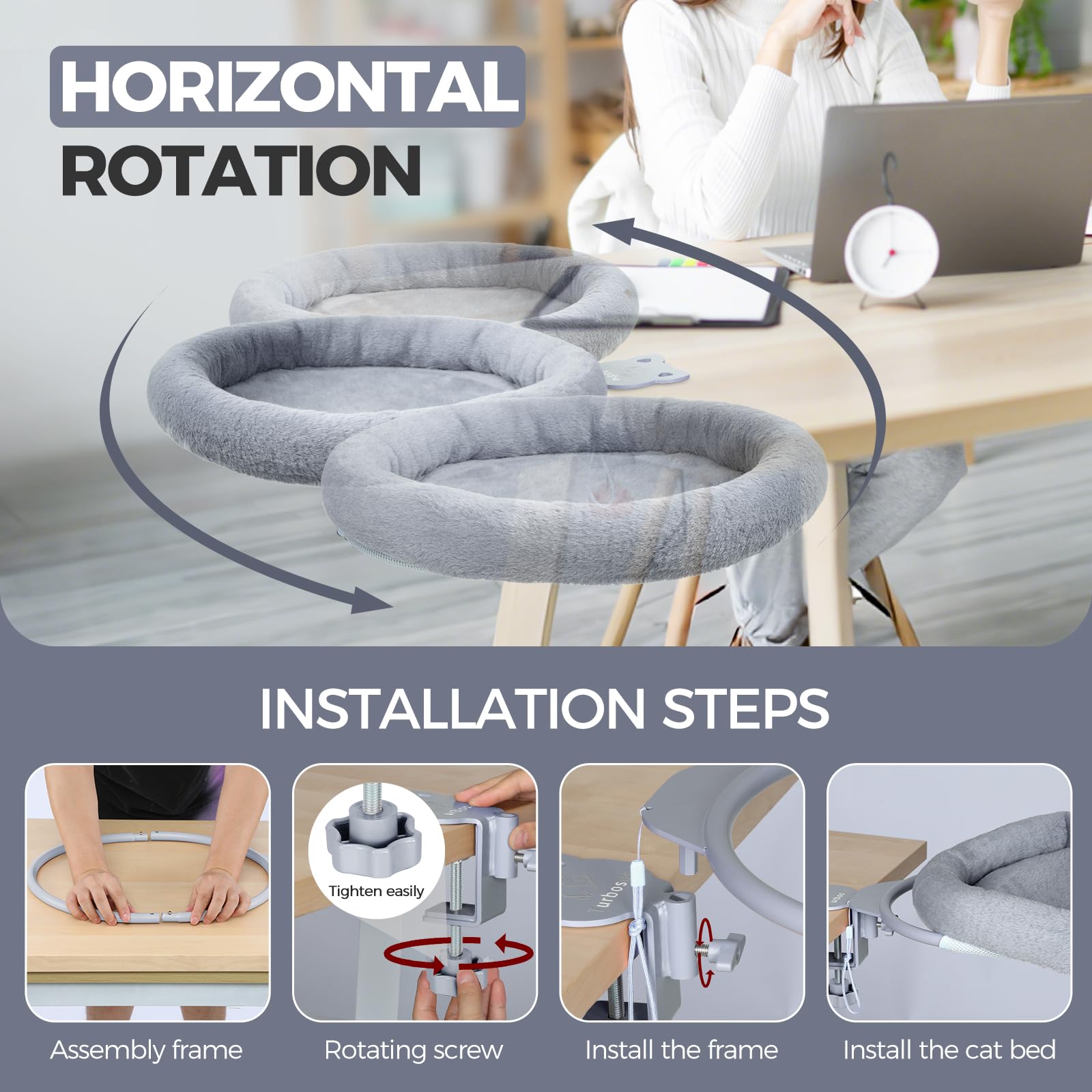 Turbosus tool-free install shows quick, no-tools setup for busy households