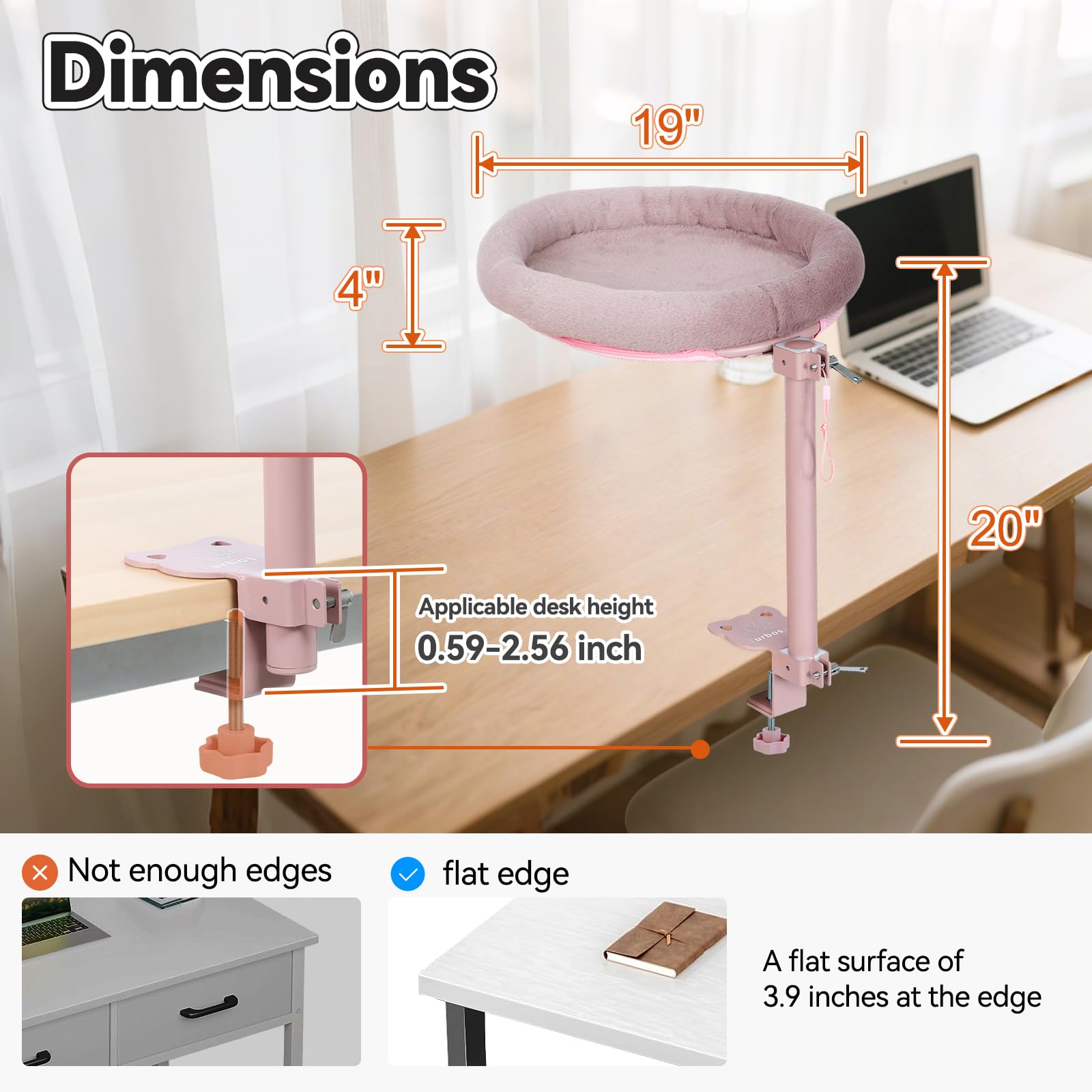 Turbosus tool-free clamp setup enables quick installation on your desk.