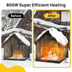 TURBRO Neighborhood DH800A IPX4 controller allows exterior heat adjustment.