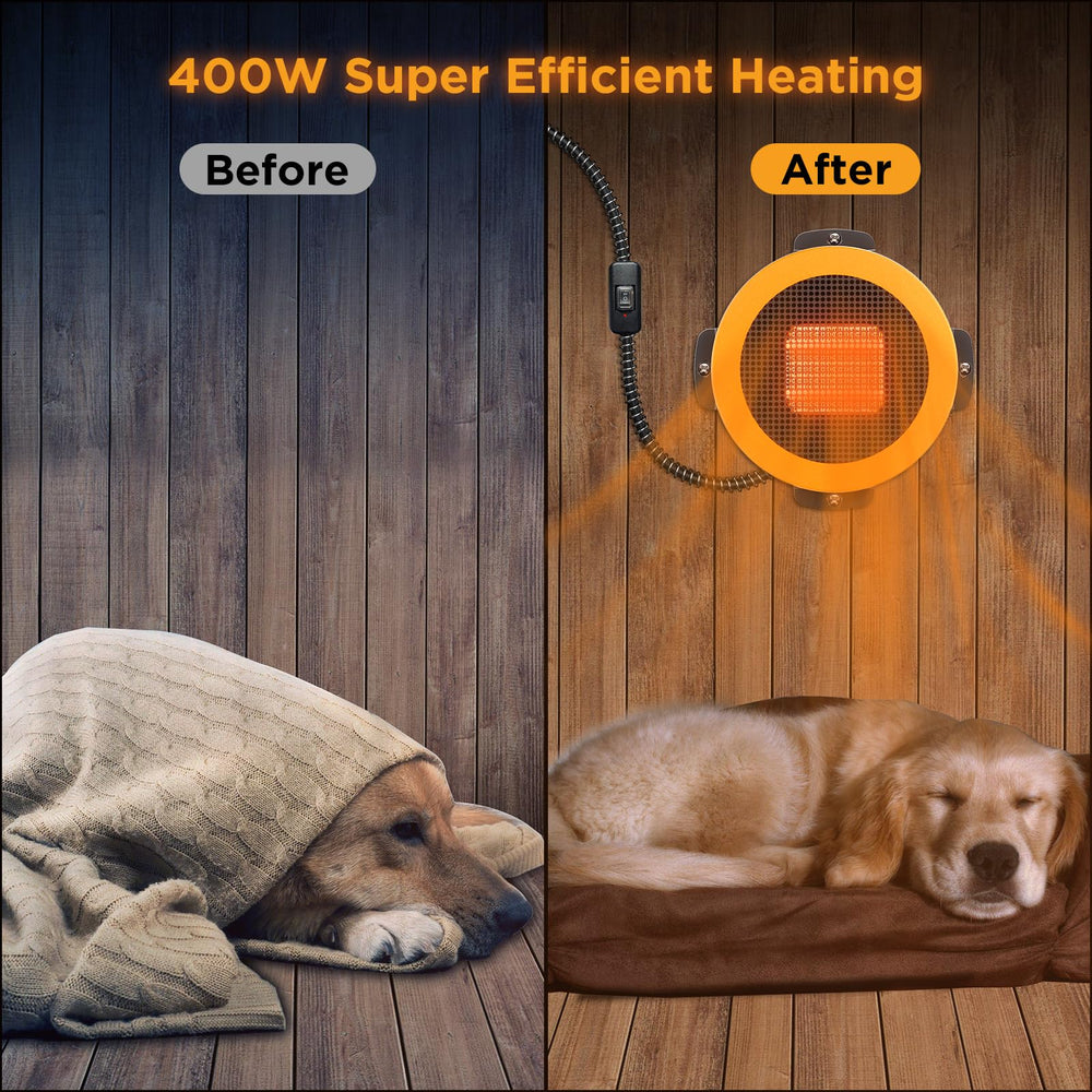 TURBRO heater with chew-proof cord reduces pet damage while keeping warmth