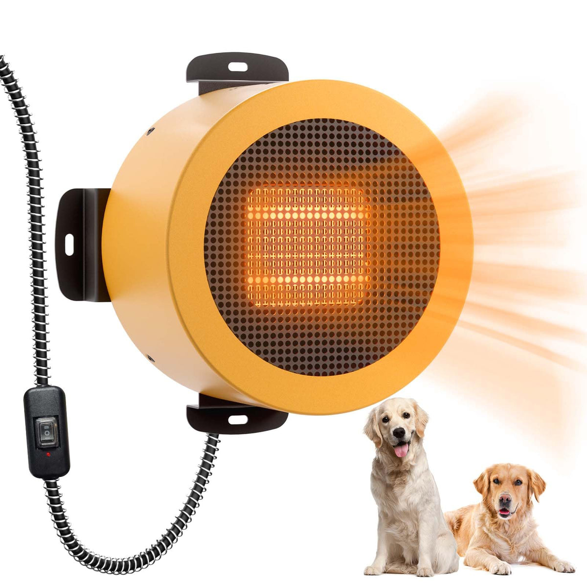 TURBRO Neighborhood Dog House Heater mounted on wall for easy installation and warmth