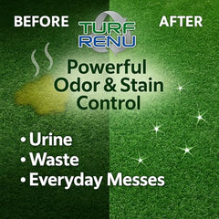 TURF RENU Tr10101 pet-turf-area application keeps dog zones fresh.
