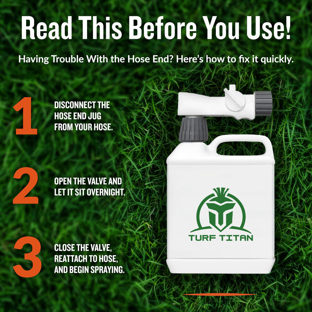 Turf Titan K9 Correcter hose-end application demonstrates quick coverage