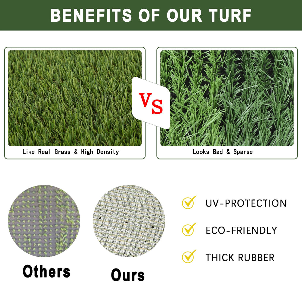 TURF XPRESS 18.5x23 inch pad size shown for compact indoor use