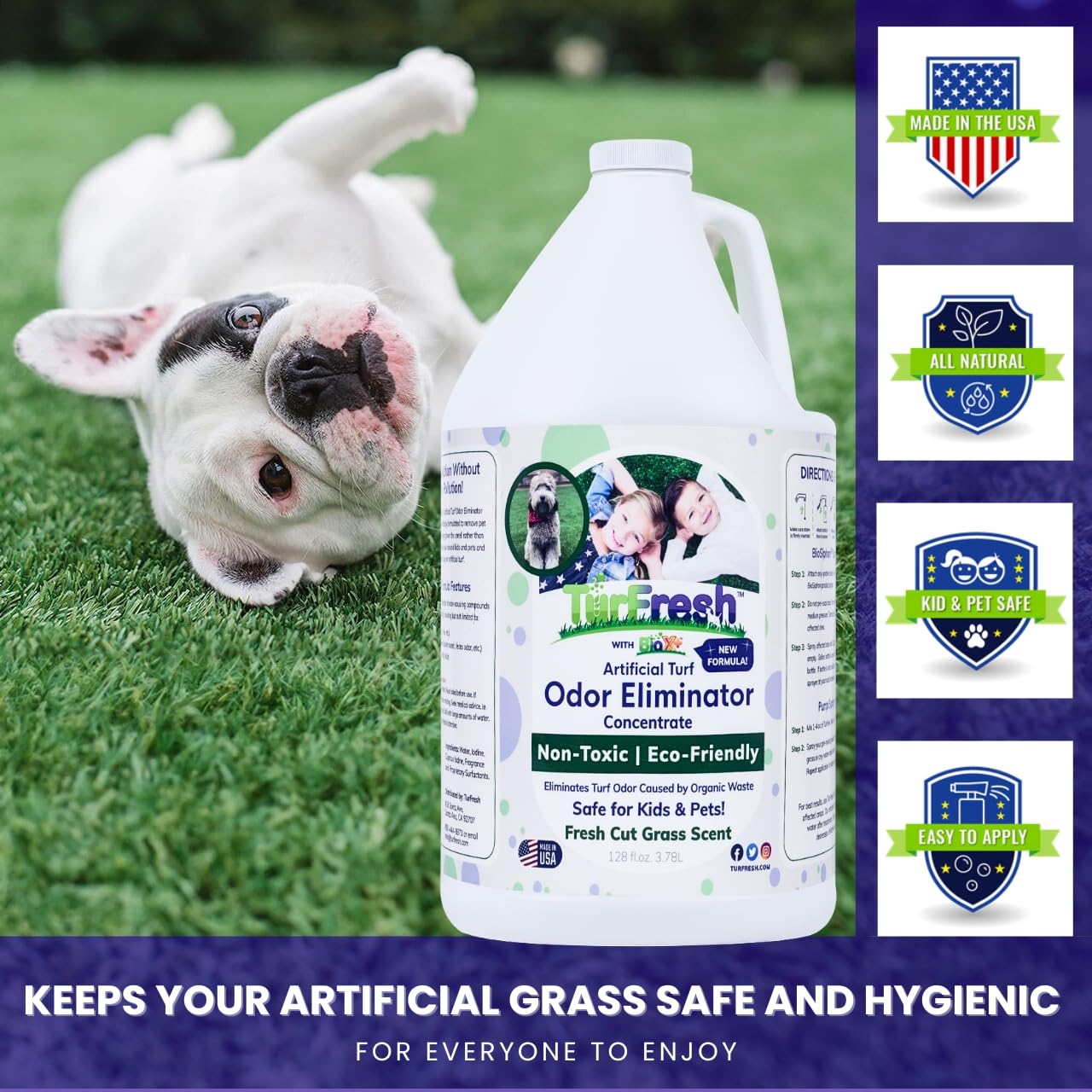 TurFresh BioX long-lasting-scent indicates extended freshness between applications