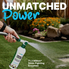 TurfSpa Turf Detox spray application demonstrates easy odor control around turf and patios.