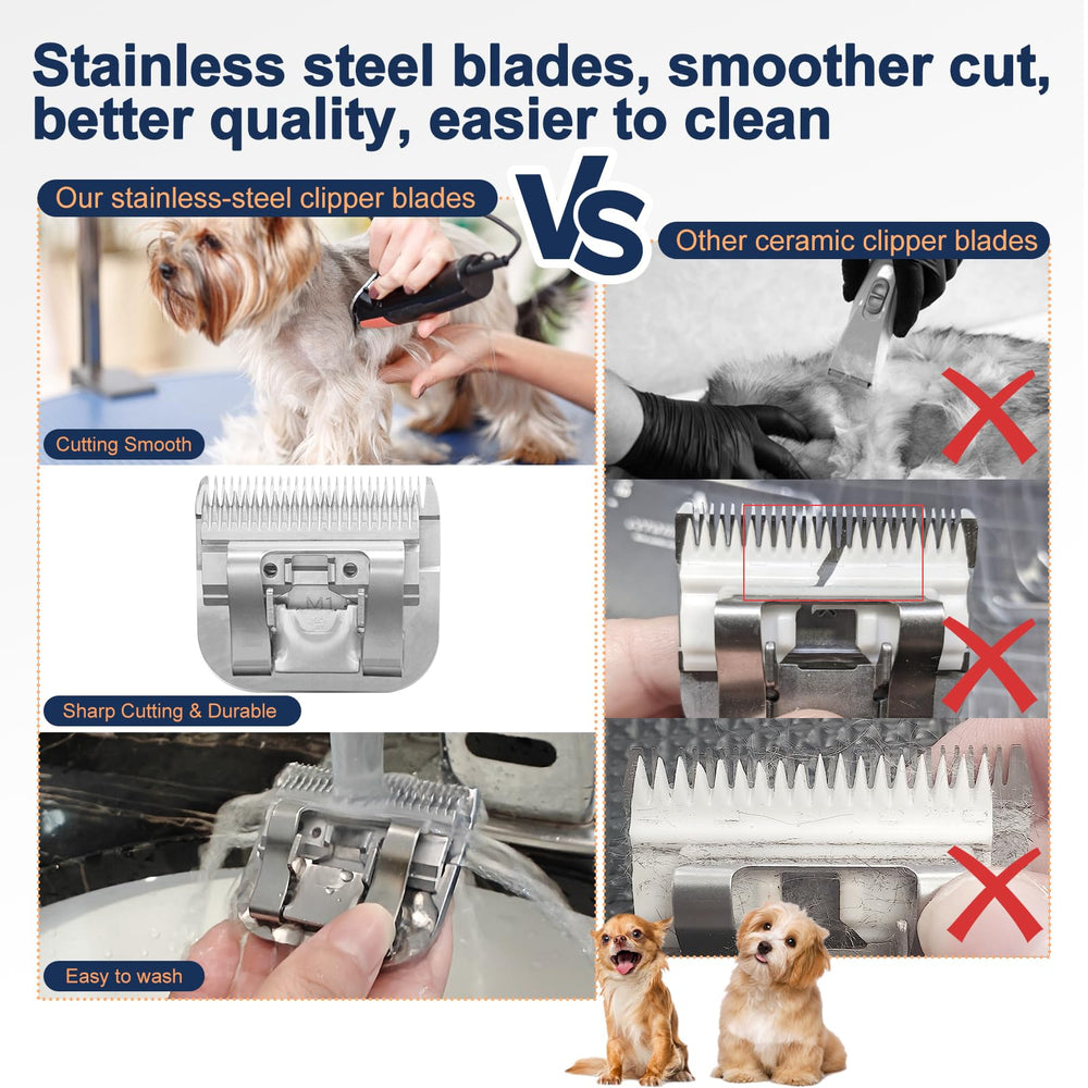 Tutuosto clipper blade 440C stainless steel durability for long-lasting sharpness.