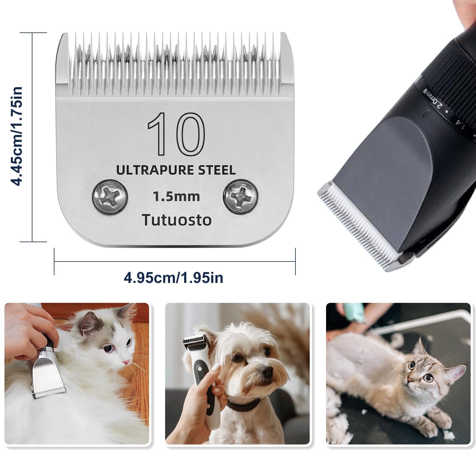Tutuosto clipper blade compatibility chart illustrates broad clipper support.