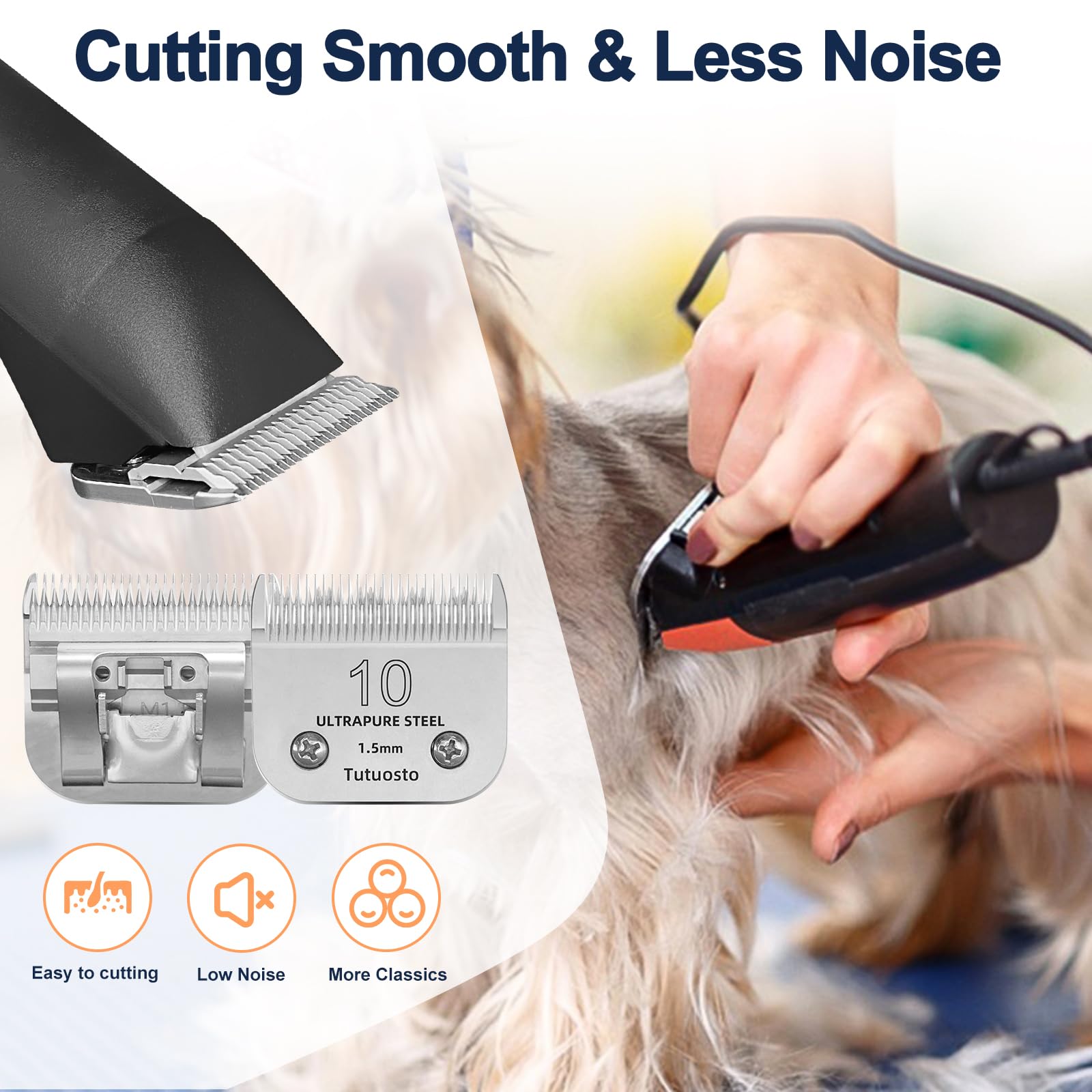 Tutuosto clipper blade easy-clean rust resistance in wet conditions.