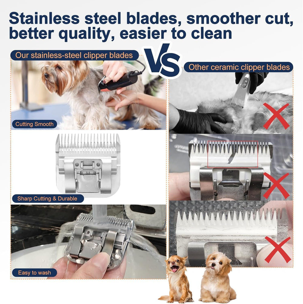 Tutuosto clipper blades compatible with Andis, Wahl, Oster for versatile grooming