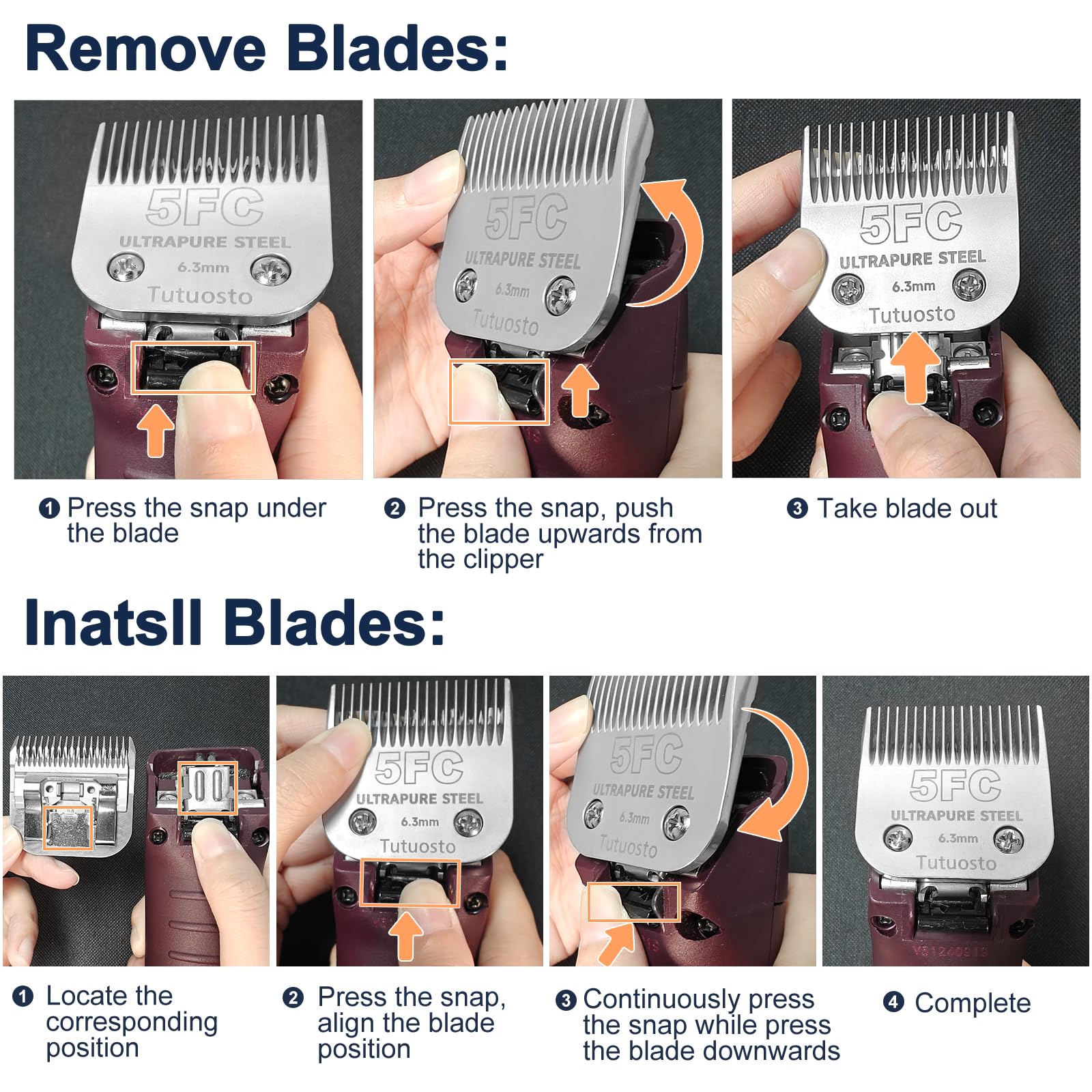 Tutuosto heat-resistant blade in action provides cooler operation during sessions.