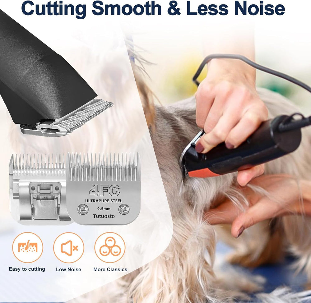 Tutuosto blades offer quieter operation for calmer grooming experiences