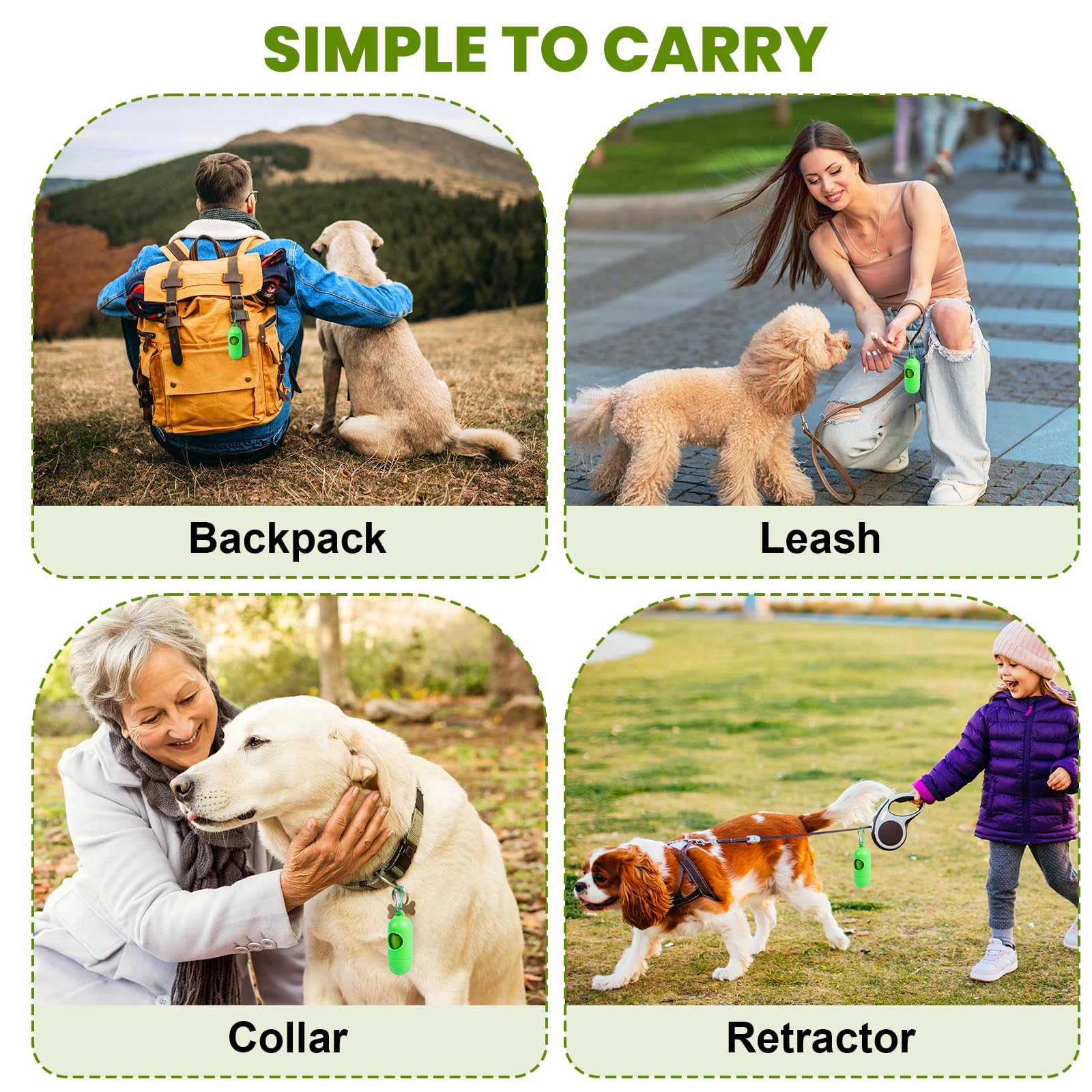 TVOOD scented dog waste bags illustrating odor-locking feature in action.